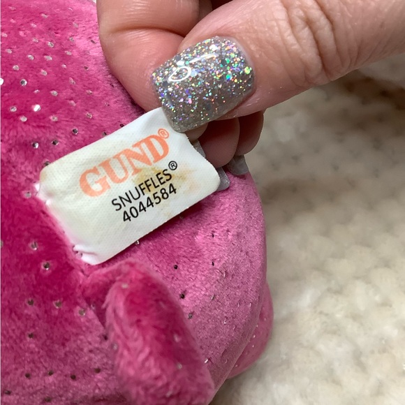 GUND Plush Hot Pink Sparkle SNUFFLES Stuffed Animal 4044584 Toy - Picture 13 of 14